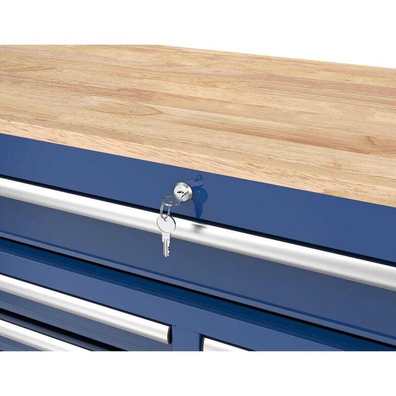 46 in. Gloss Blue Mobile Workbench Cabinet N8117