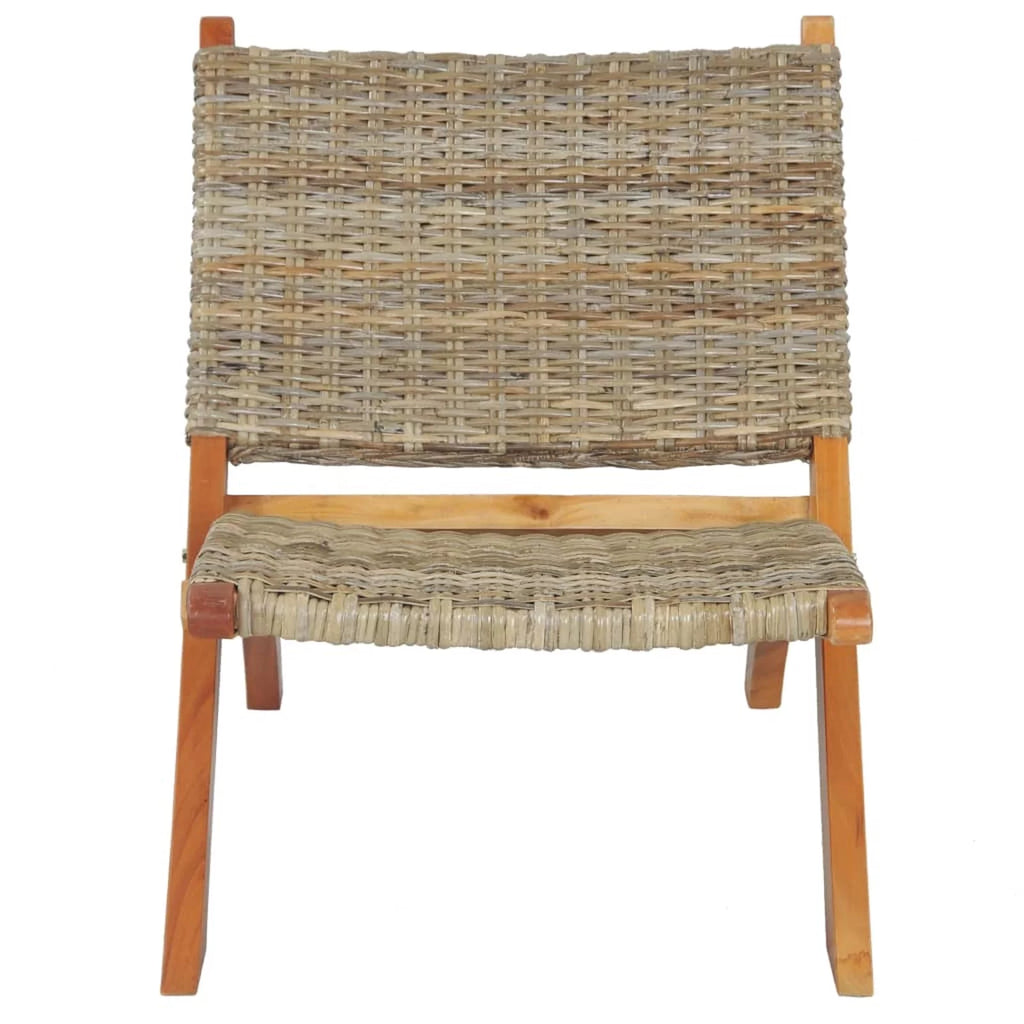Kubu Rattan Mahogany Wood Frame Chair X366