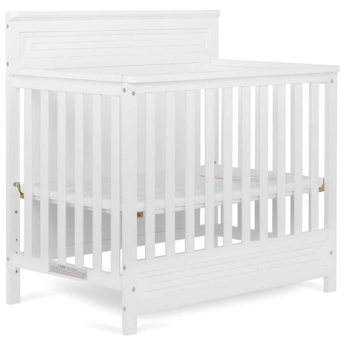 White 4-in-1 Convertible Mini Crib K43760