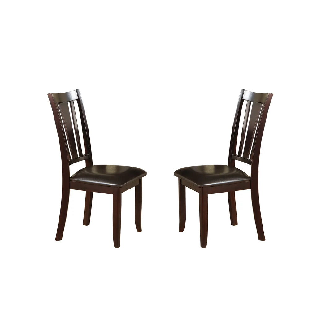 Espresso Slat Back Dining Chairs Set of 2 T715