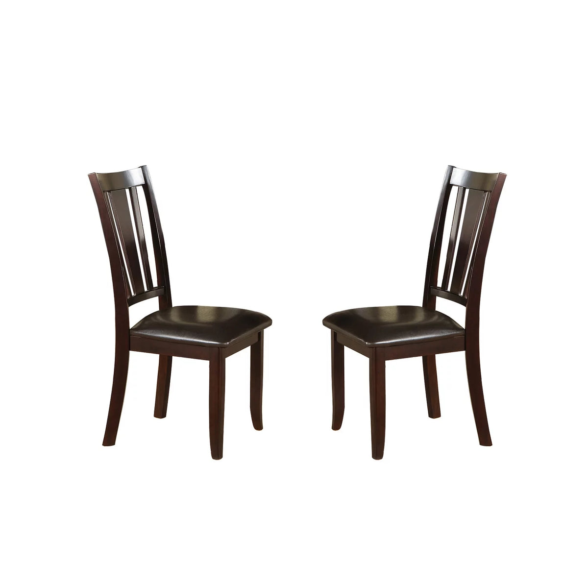 Espresso Slat Back Dining Chairs Set of 2 T715