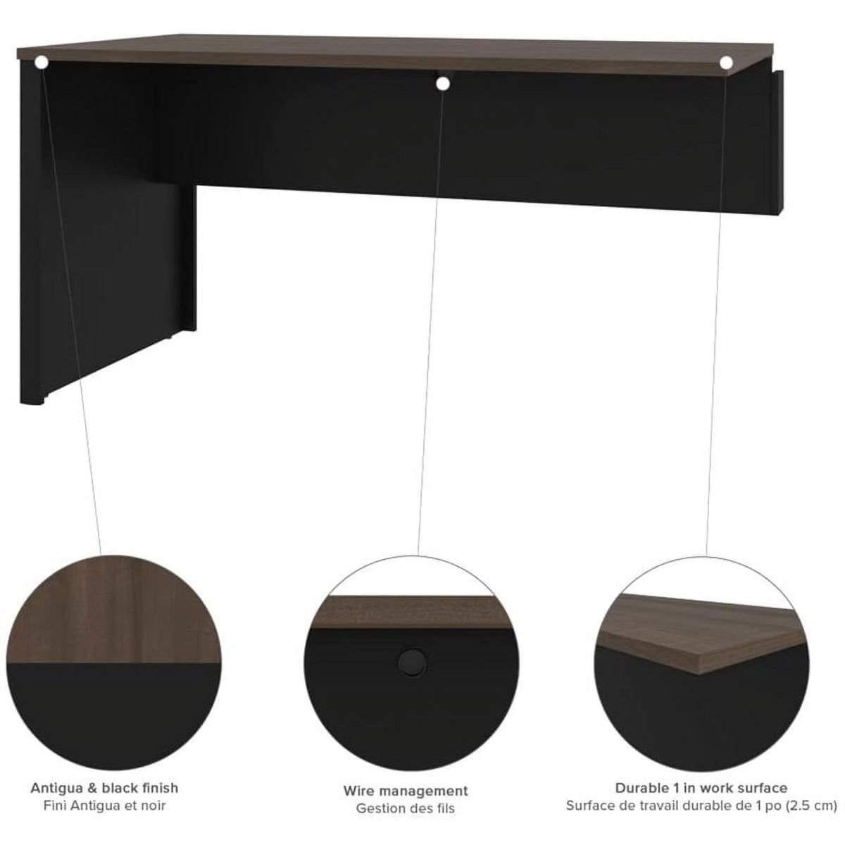 5 Piece L Shaped Computer Desk with Hutch L978