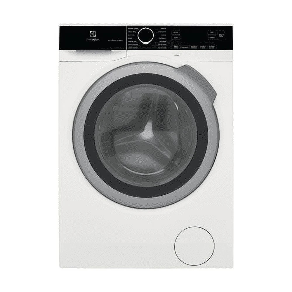 White Compact Front Load Steam Washer with 2.4 cu. ft. Capacity T57988