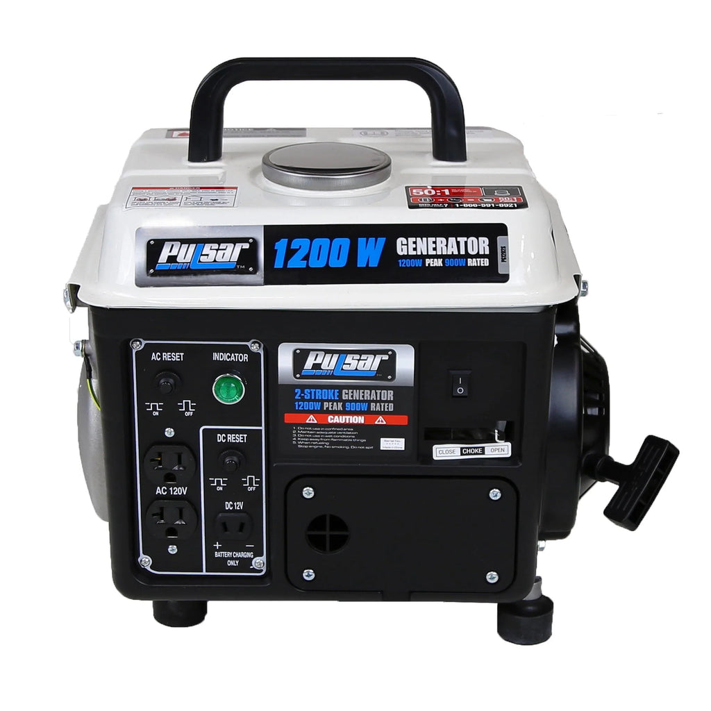 1200 Peak Watt 900 Running Watt Portable 2-Cycle Gas Powered Generator L694