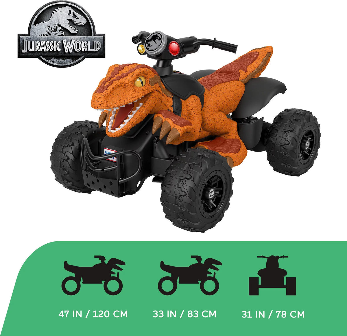 Orange 12V Battery-Powered Ride-On ATV D6371