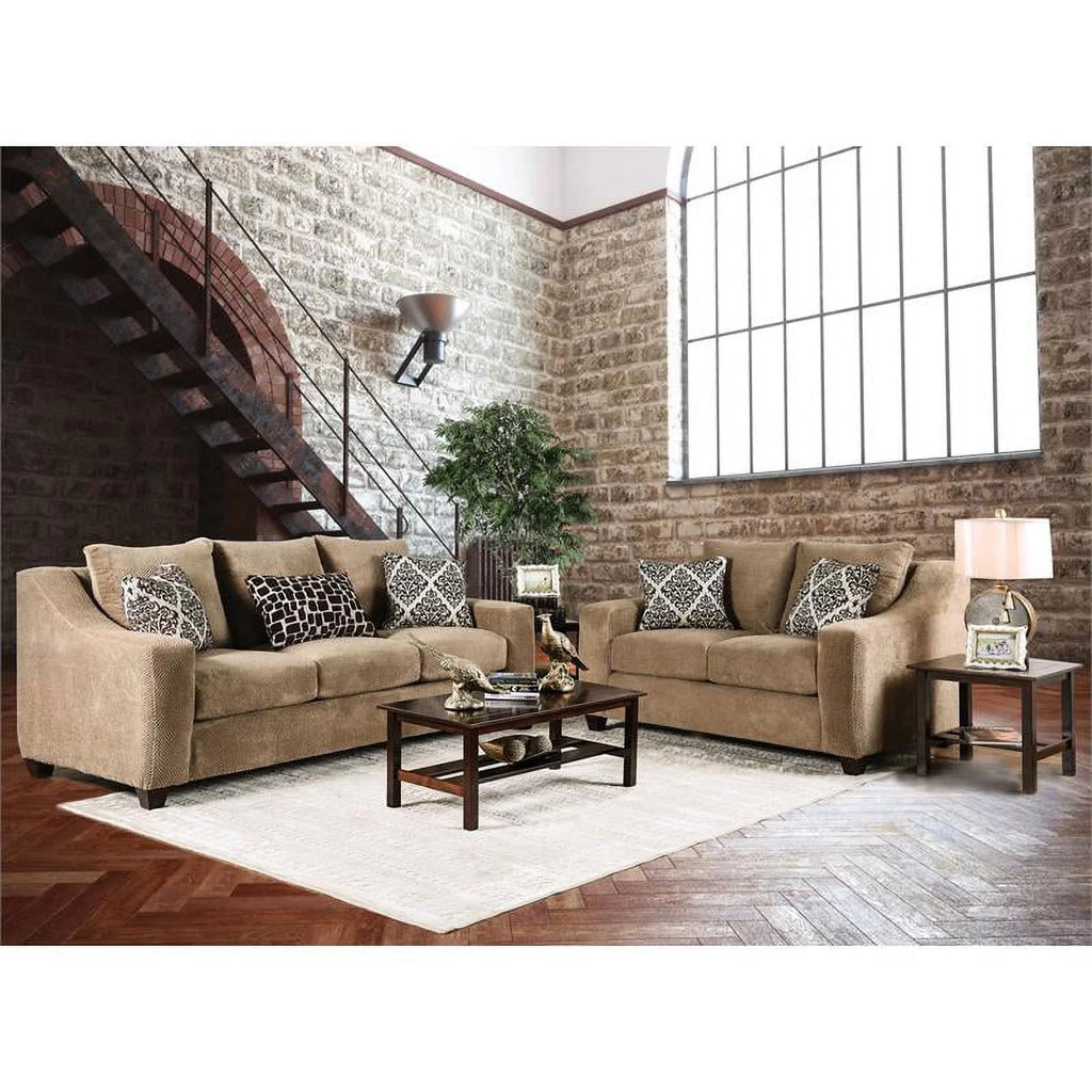 Brown Microfiber Sofa U693440