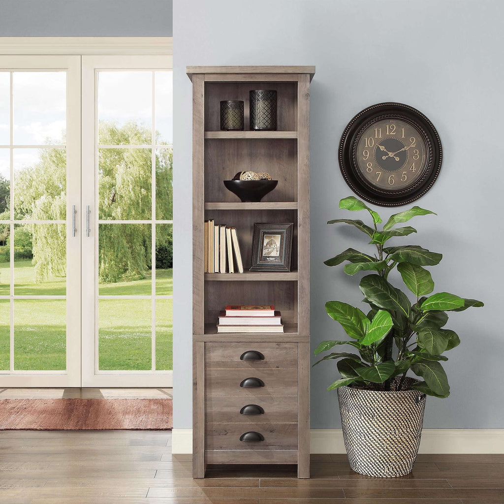 72" Rustic Gray Bookcase R81360