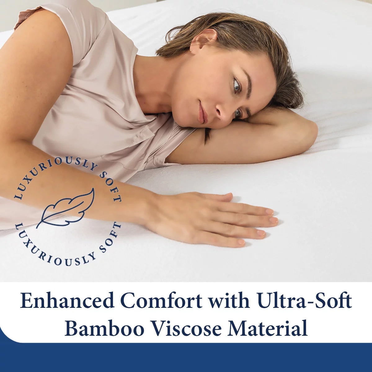 100% Waterproof Bamboo Mattress Protector Full V19098