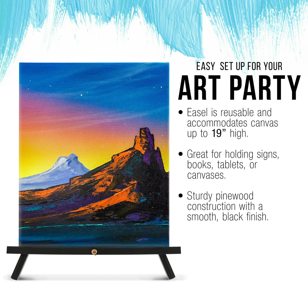 20" Black Wood A-Frame Artist Easel, Pack of 2 G807