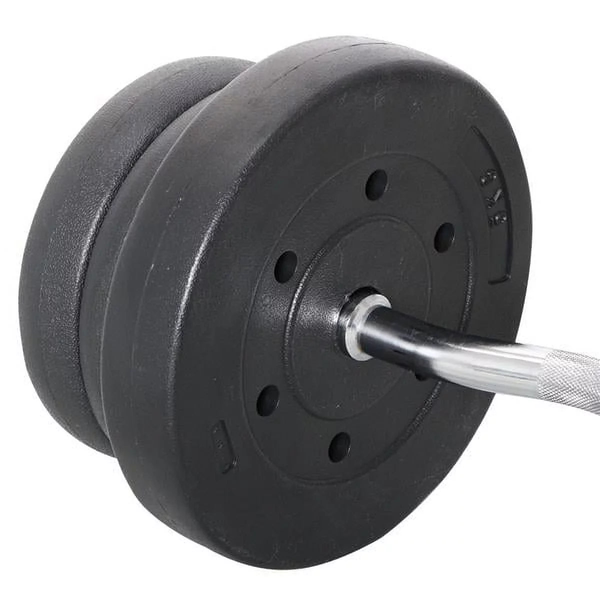 55lb Black Barbell Dumbbell Weightlifting Set B669092