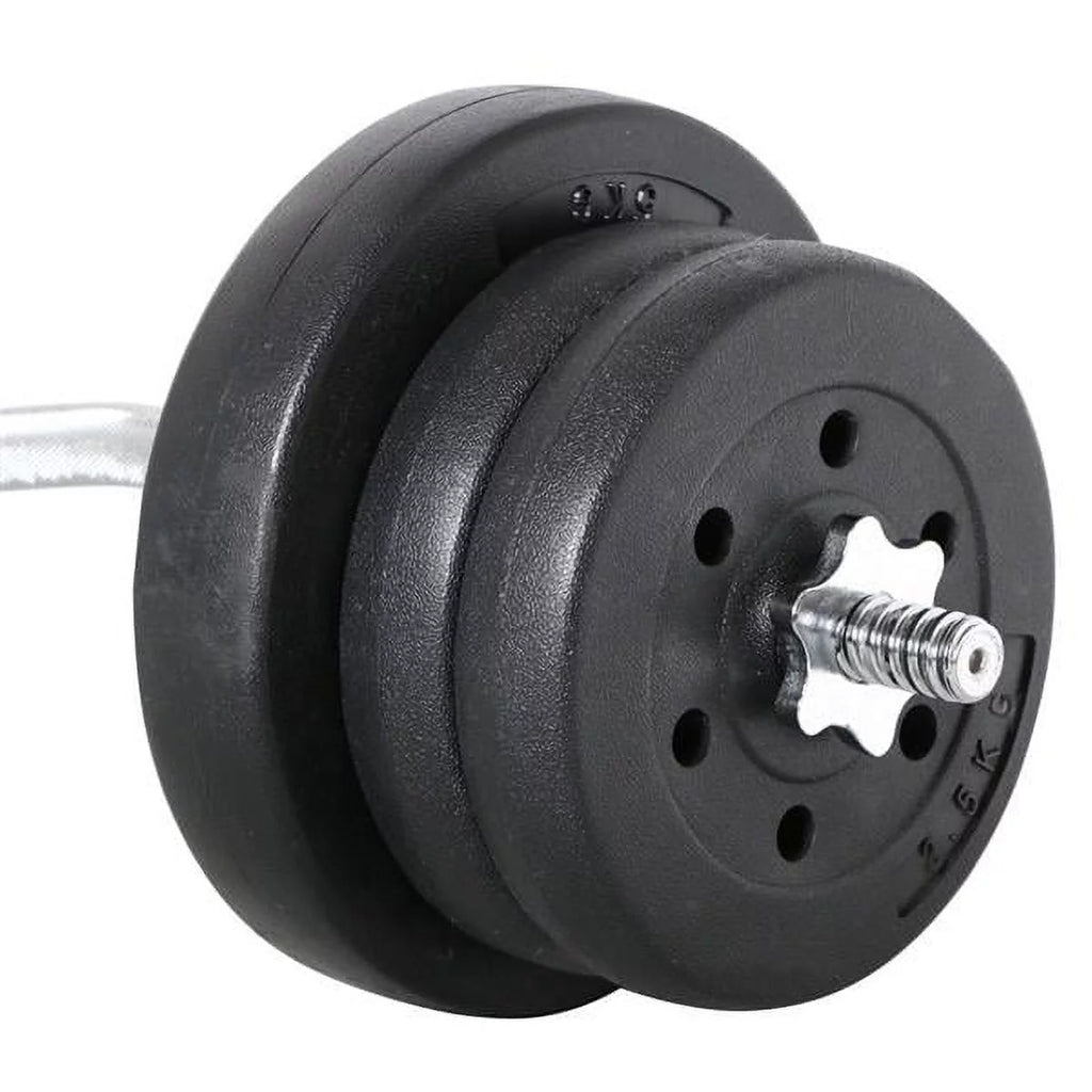55lb Black Barbell Dumbbell Weightlifting Set B669092
