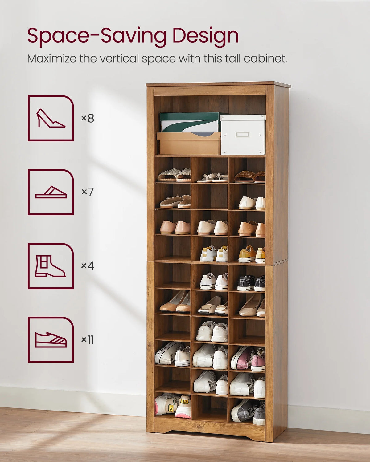 10-Tier Shoe Storage Cabinet E858