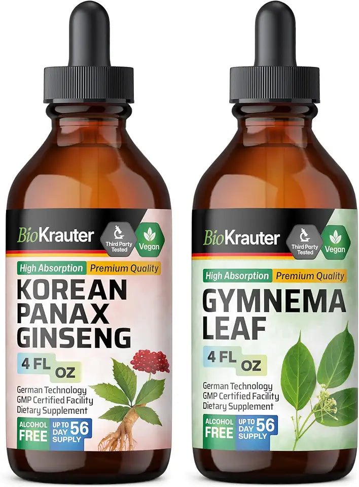 Gymnema Tincture 4 Fl. Oz. & Ginseng Tincture 4 Fl. Oz. F20672
