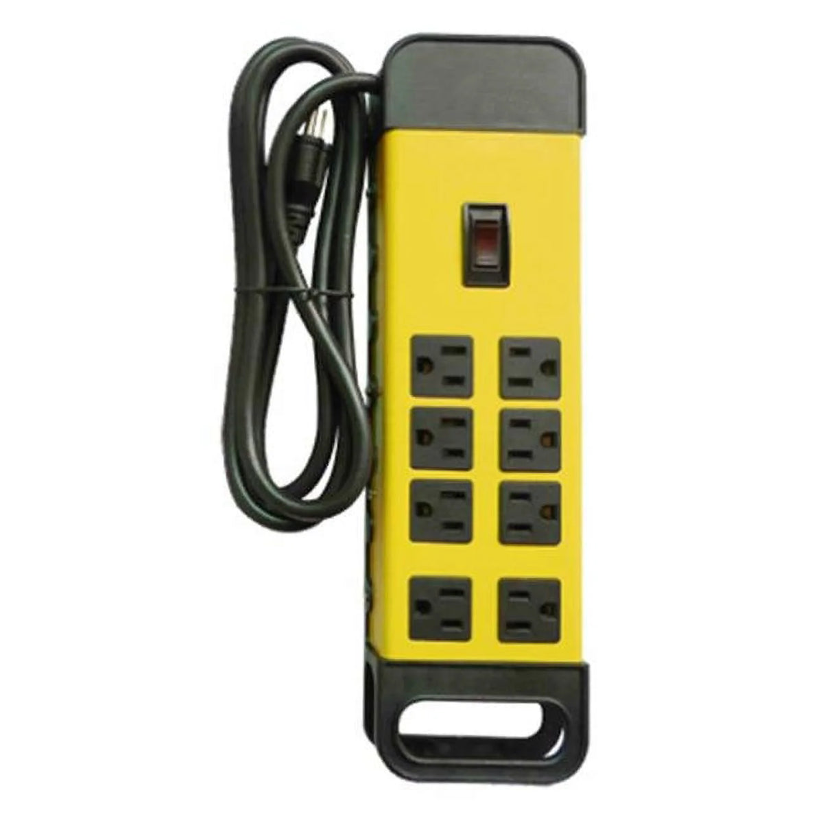 Black 8 Outlet Heavy Duty Metal Power Center L699