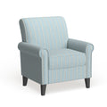 Turquoise Stripe Rolled Arm Chair P41395