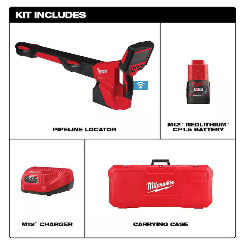 12-Volt Lithium-Ion Hand-Held Pipeline Locator Kit with Battery and Charger Z31276