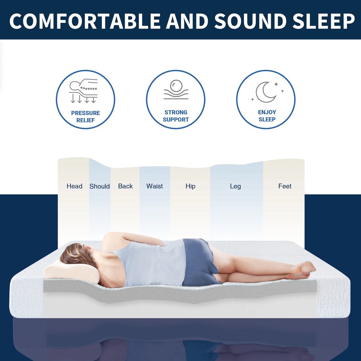 Twin XL Size Memory Foam Mattress I203132
