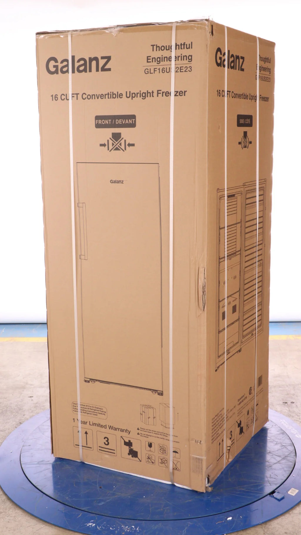 28 In. 16 Cu.Ft. Stainless Steel Convertible Upright Freezer or Refrigerator Q24504