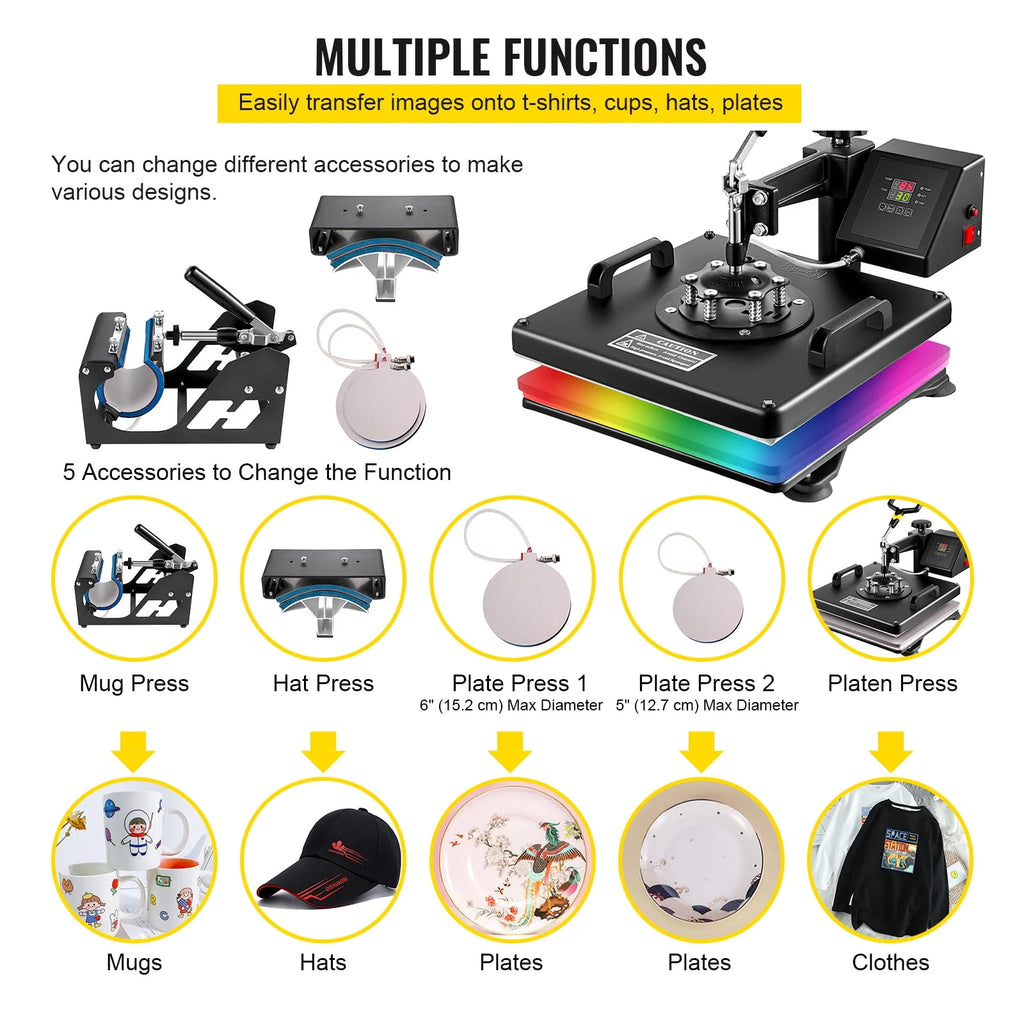 12 x 15 inch 5 in 1 Heat Press Machine L83338