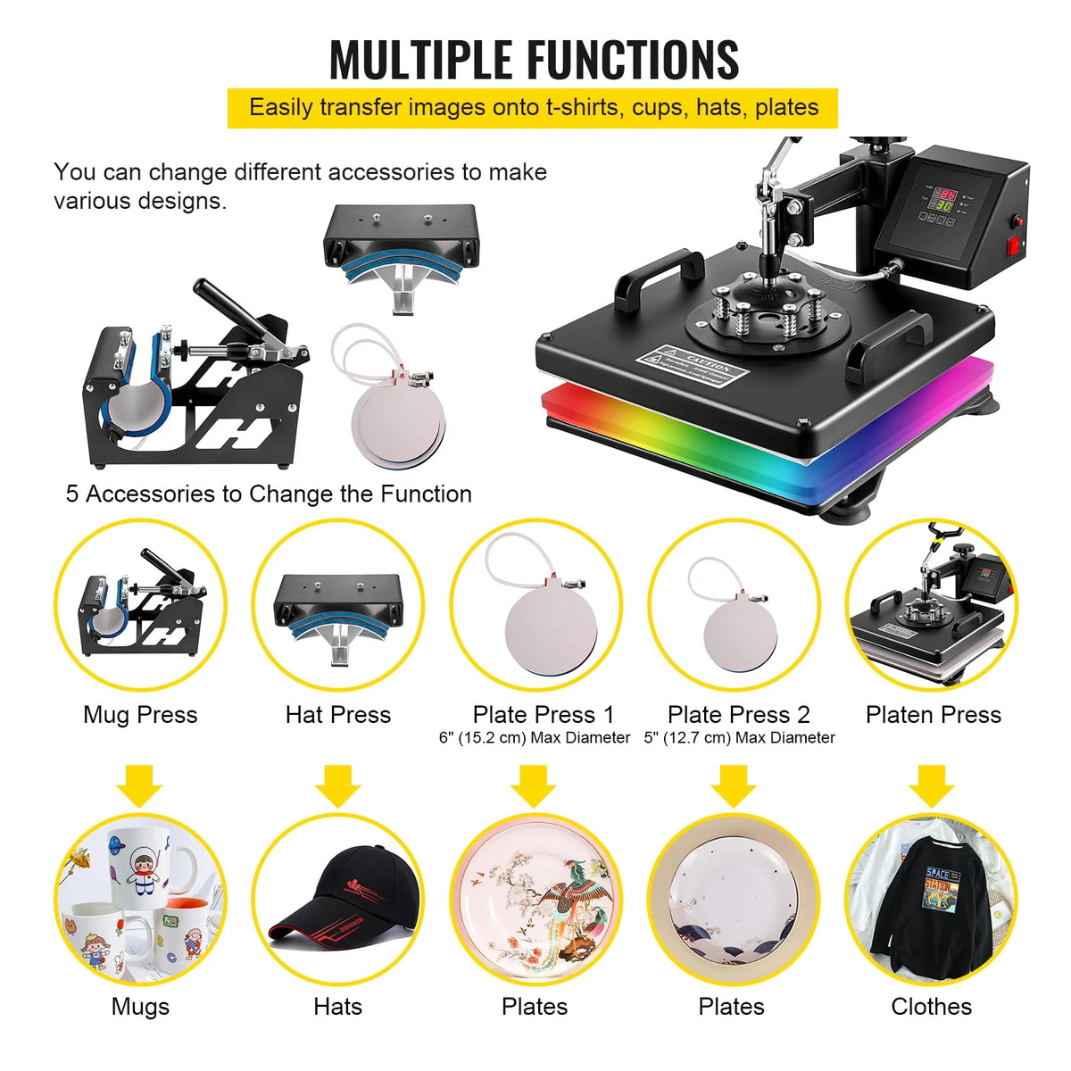 12 x 15 inch 5 in 1 Heat Press Machine L83338