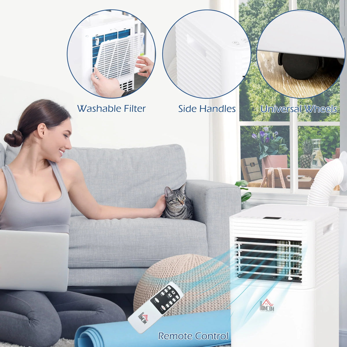 7000 BTU White Portable Air Conditioner N265297
