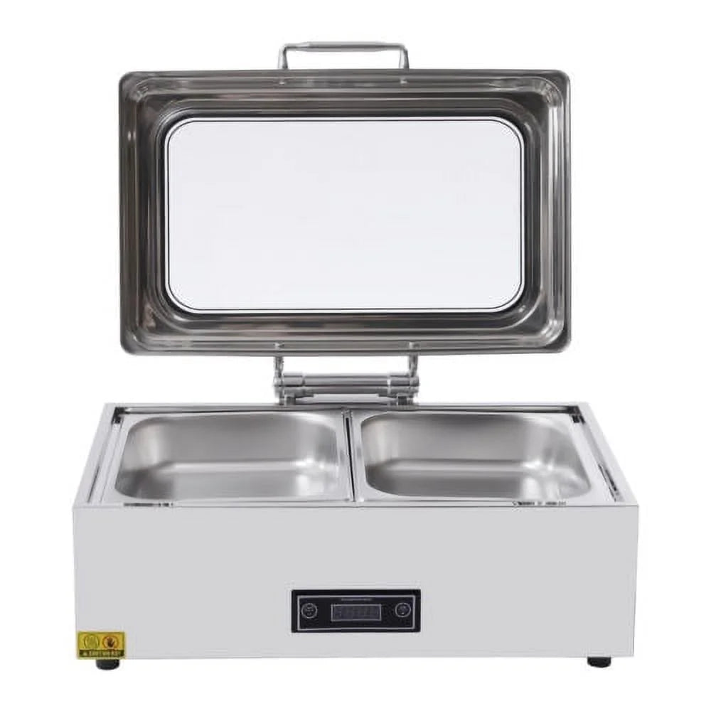 Stainless Steel 9QT Electric Chafing Dish with Lid T8560