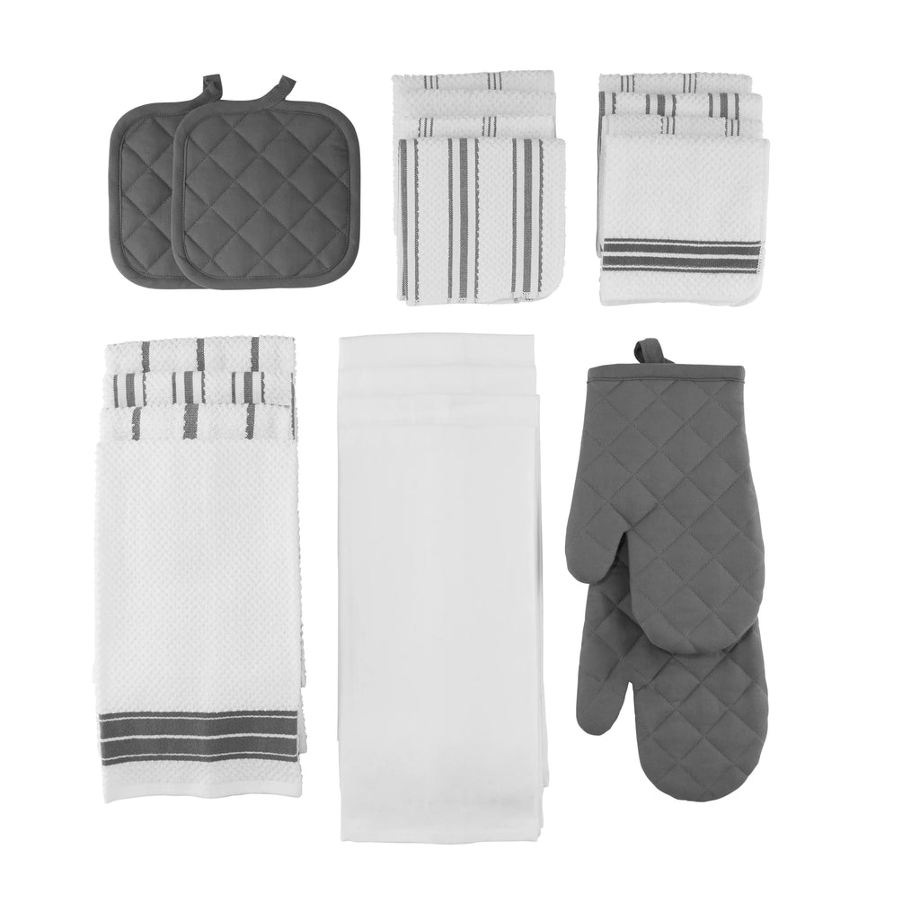 20 Piece Terry Kitchen Towel Dish Cloth Oven Mitt Pot Holder Set R110166