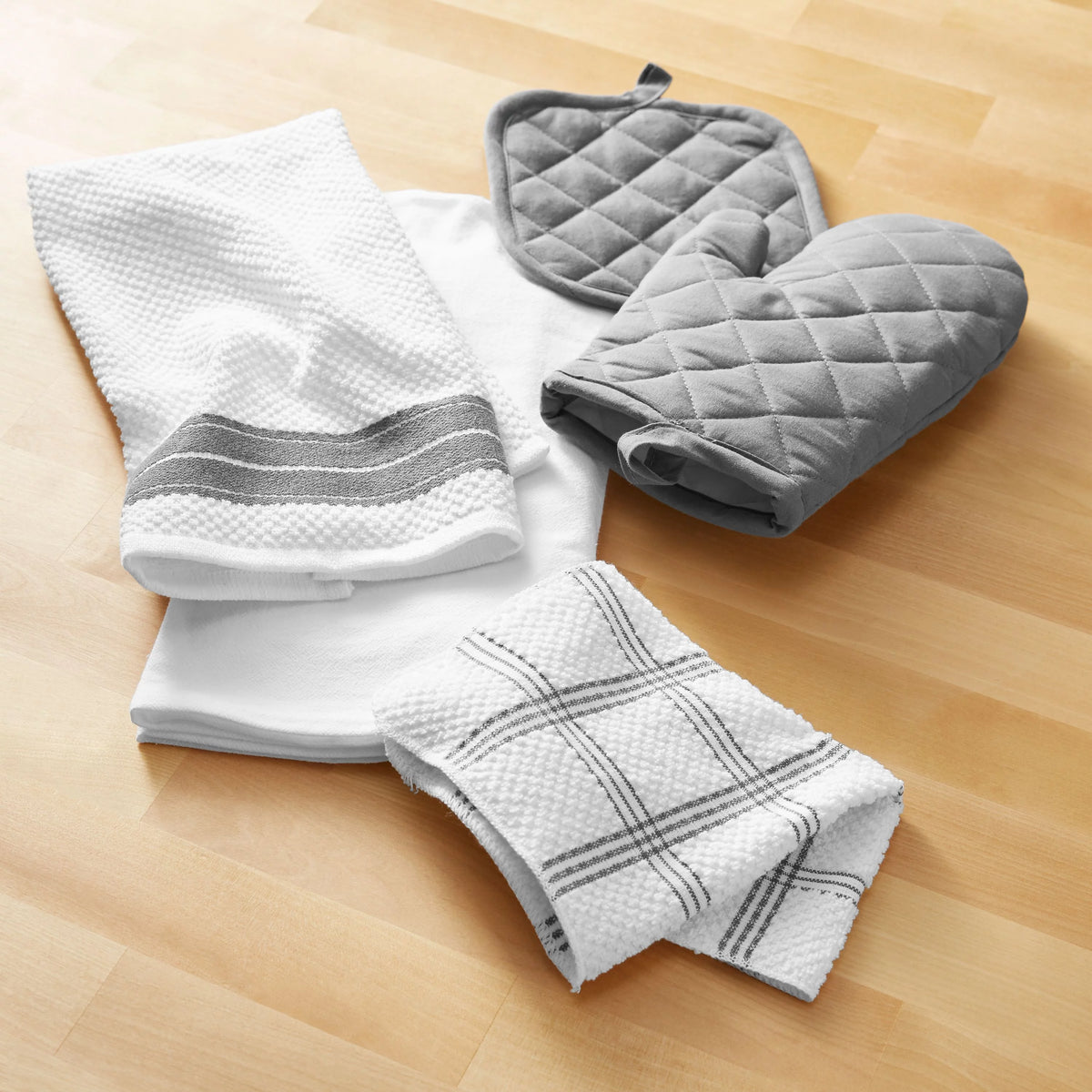20 Piece Terry Kitchen Towel Dish Cloth Oven Mitt Pot Holder Set R110166