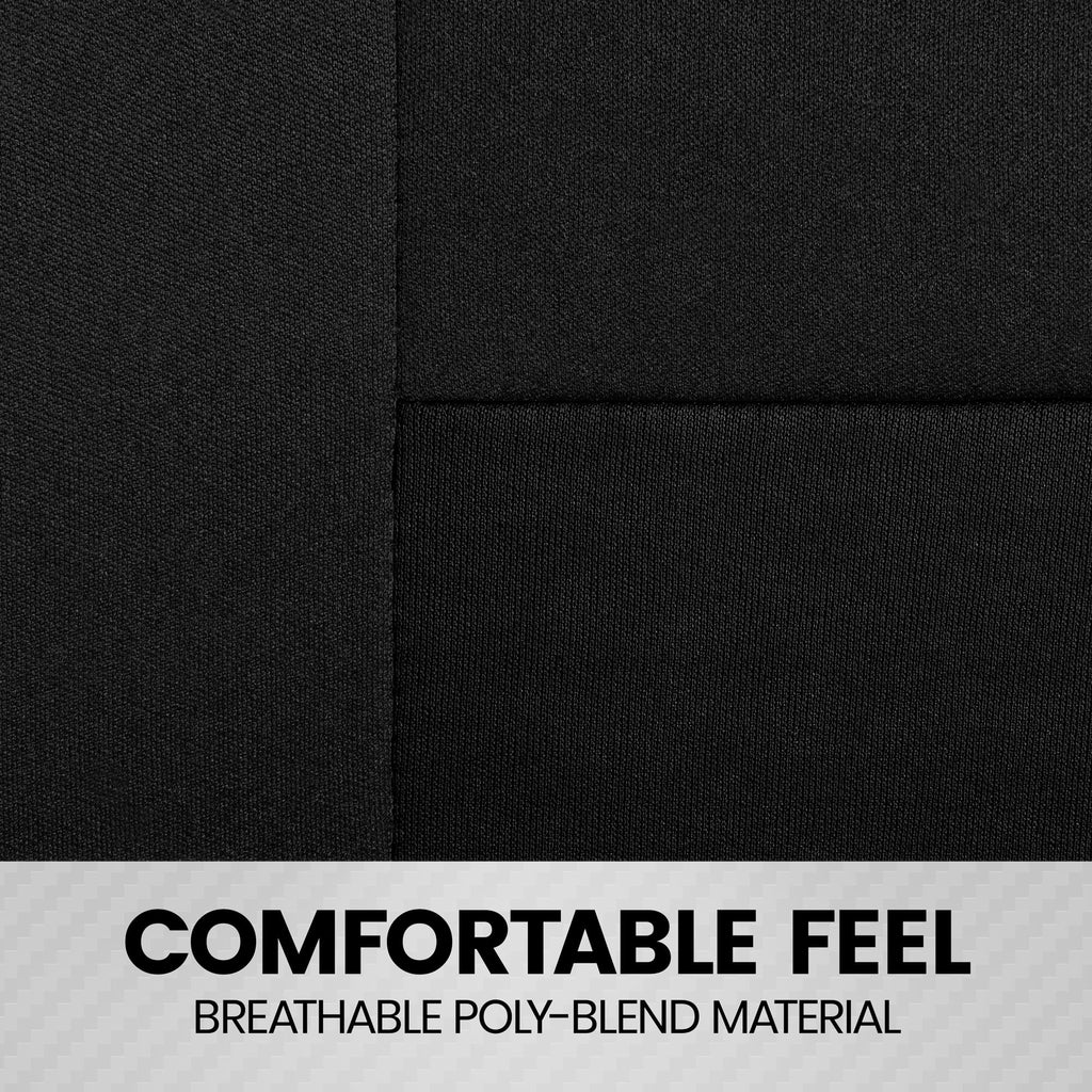 Solid Black Car Seat Covers Full Set with Steering Wheel Cover & Seat Belt Pads N416158