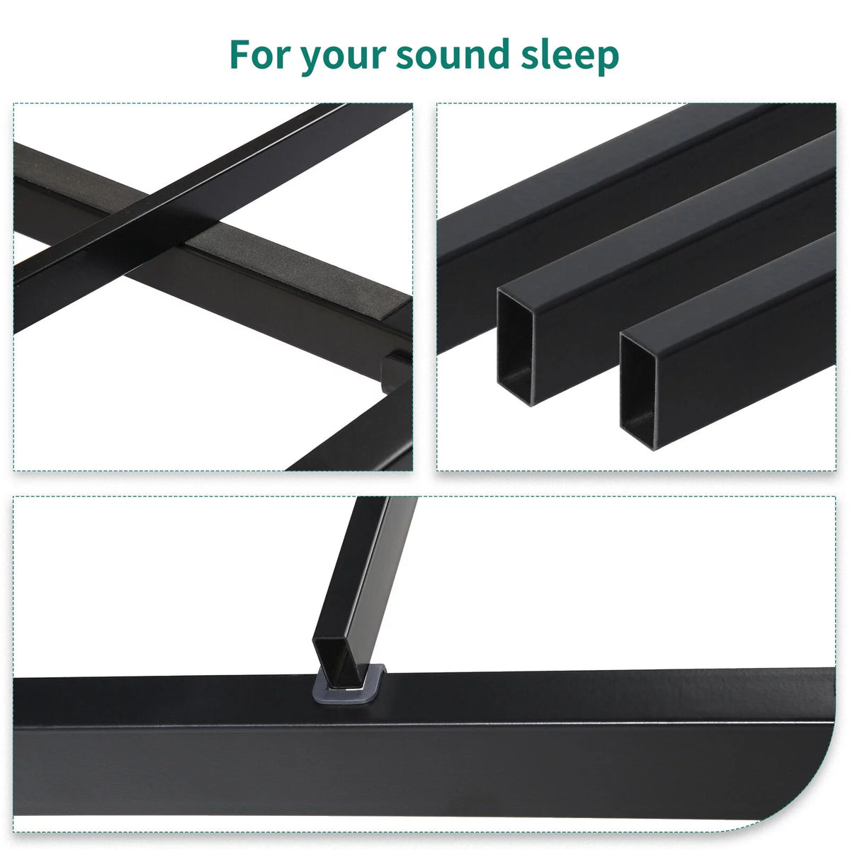 Queen Upholstered Platform Bed Frame with Adjustable Headboard X637469