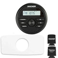 Waterproof Marine Radio with Dash Kit - White T408
