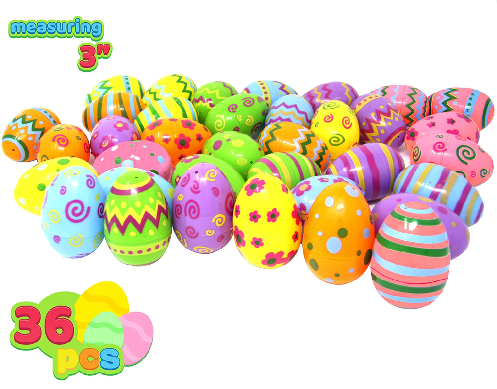 36 Pcs Plastic Jumbo Easter Eggs U699