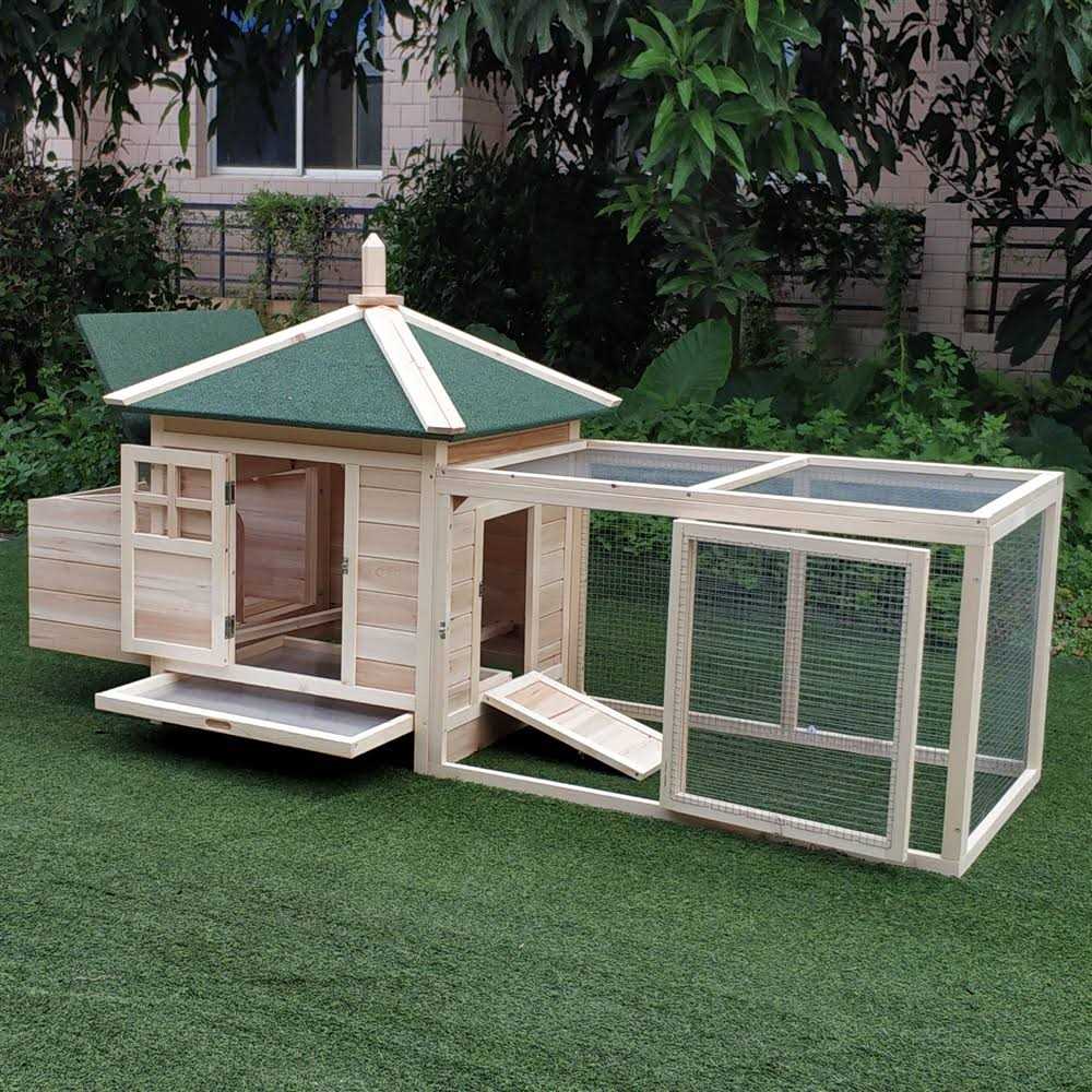 Wooden Chicken Coop with Nesting Box B363124