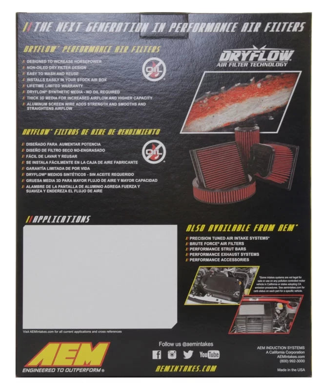 Drop in Air Filters O2607