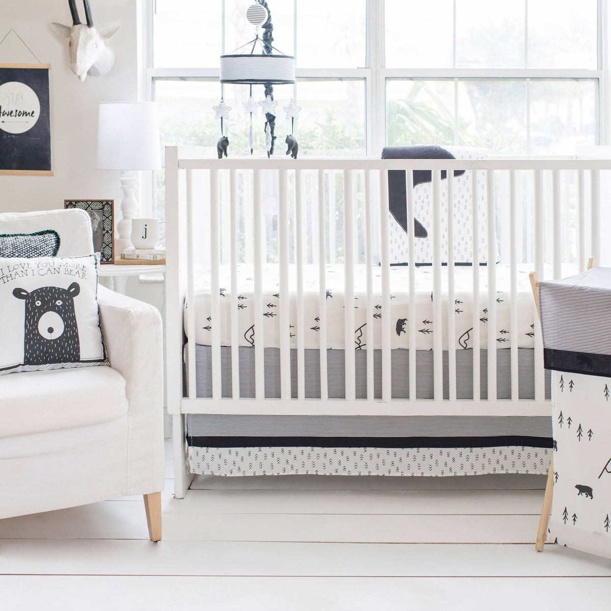 3 Piece Crib Bedding Set L282