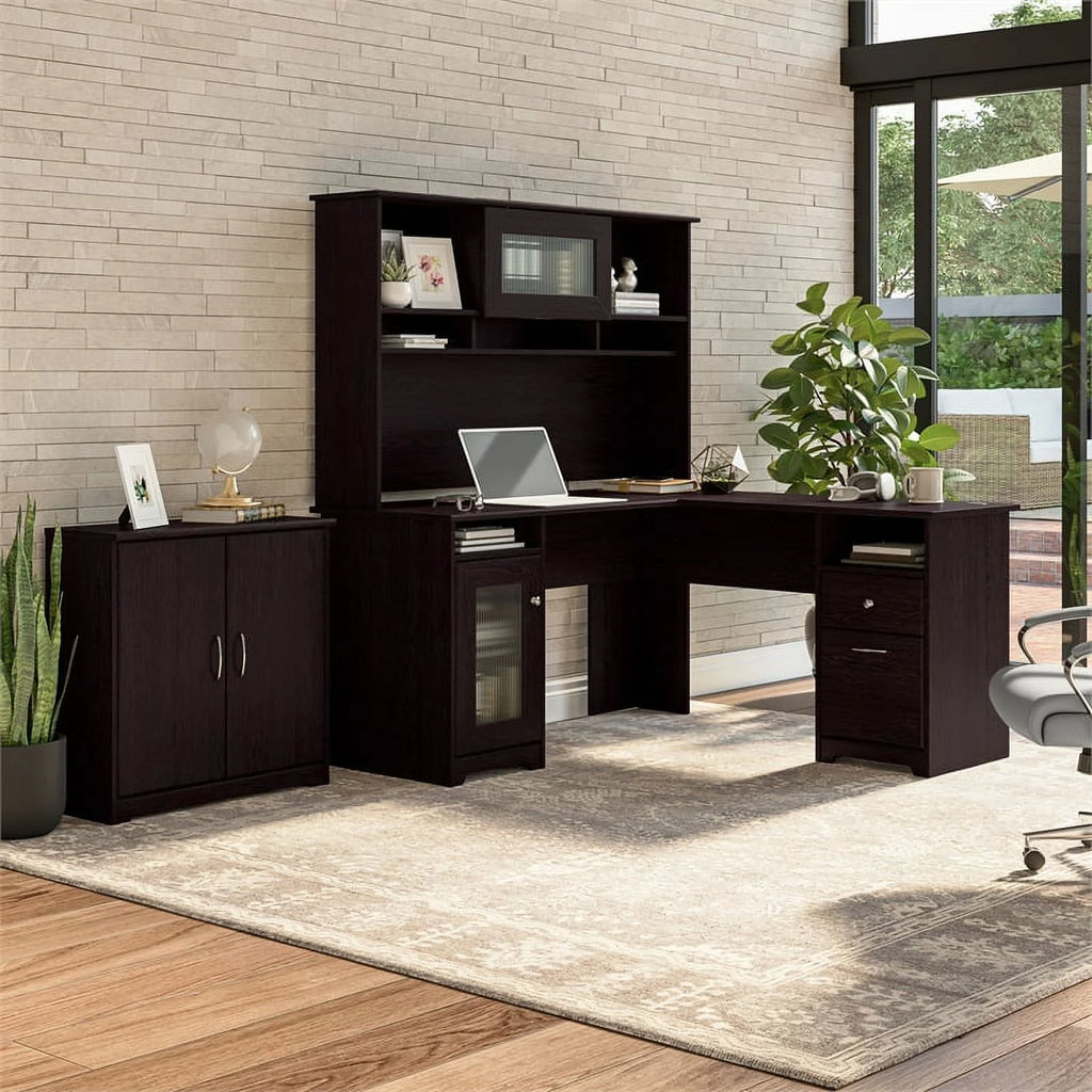 Espresso Engineered Wood Bathroom Storage Cabinet K438748