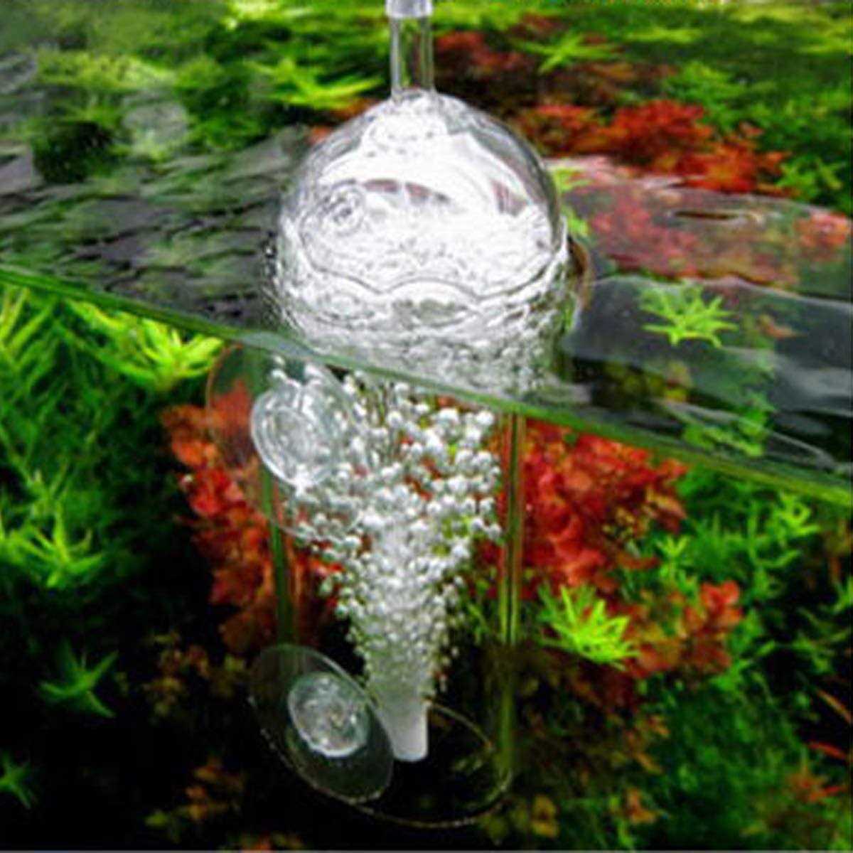 Aquarium Air Oxygen Bubbler Glass Cup with Water Tube P263