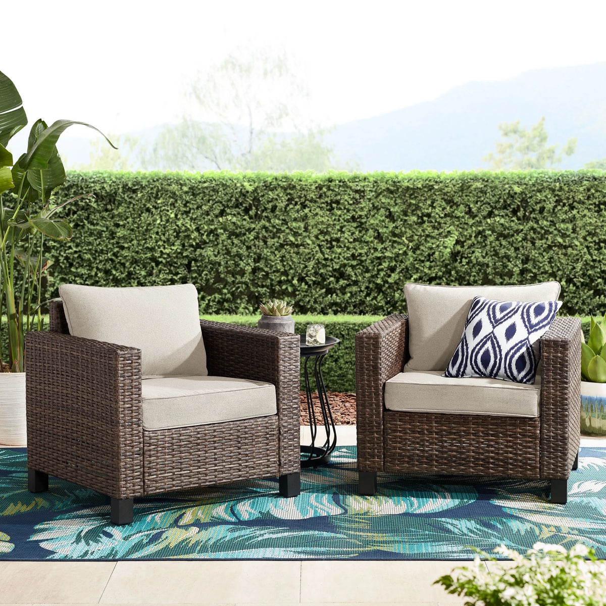 Gray Outdoor Club Chair 2 Pack T277
