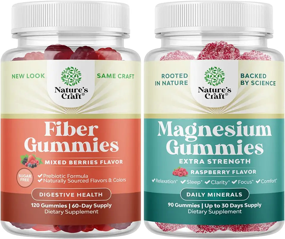 Sugar Free Fiber Gummies and Magnesium Citrate Gummies O806