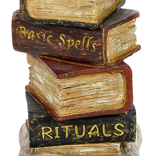 Black Owl on Stacked Books Tabletop Decoration A56388