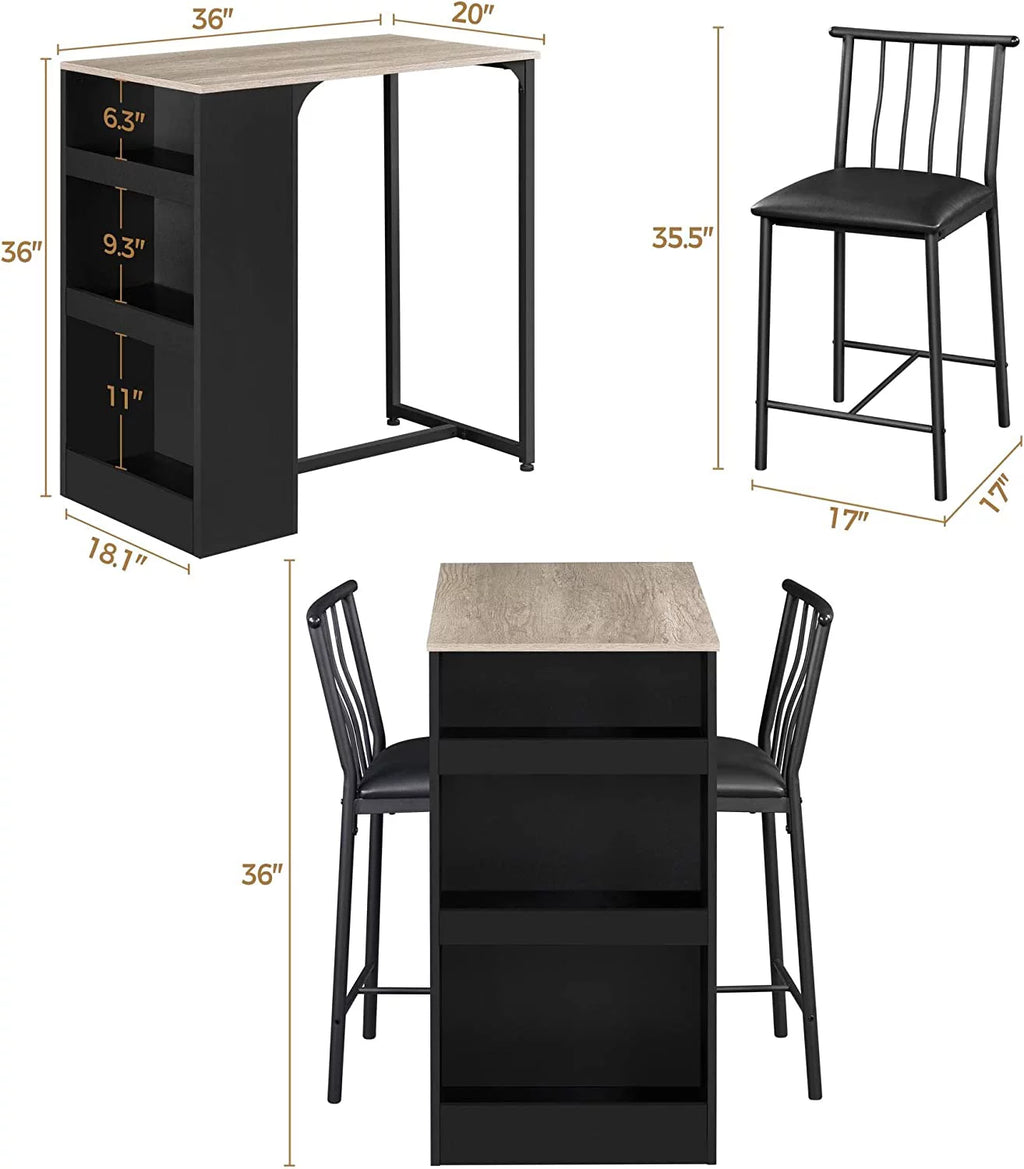 3-Piece Counter Height Dining Table Set V78773
