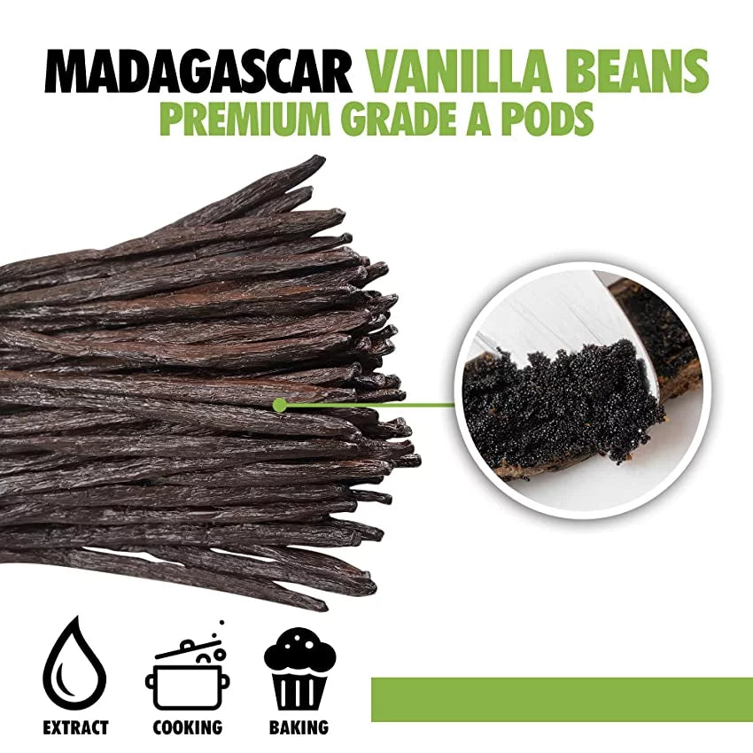 4oz Organic Vanilla Beans Grade A L64526