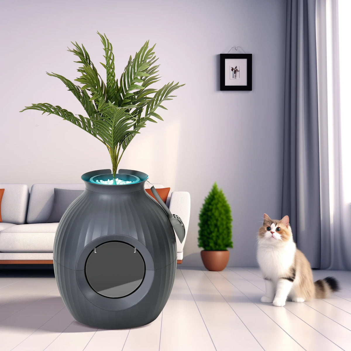 Enclosed Cat Litter Box with Odor Control M594911