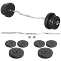 55lb Black Barbell Dumbbell Weightlifting Set B669092