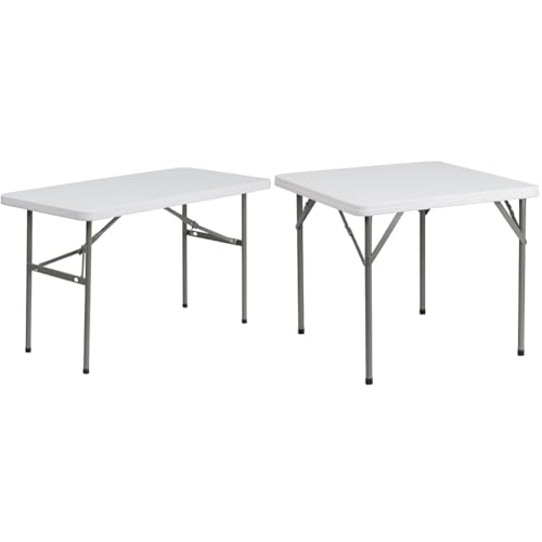 White Plastic Folding Event Table E5518
