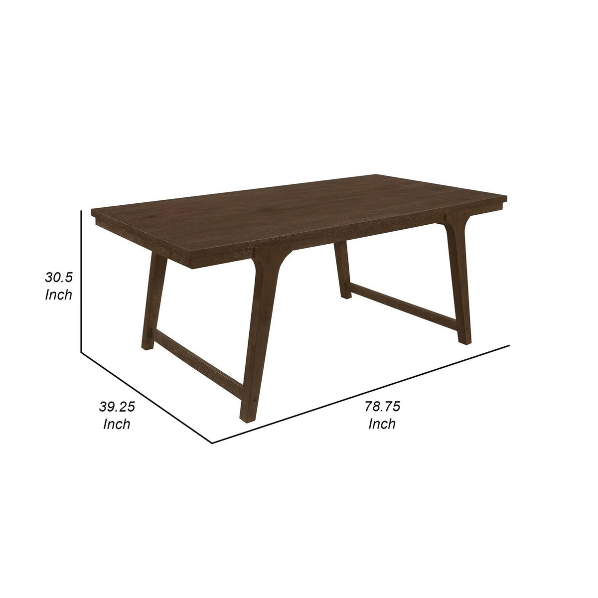 Brown 6 Seater Hardwood Dining Table F241453