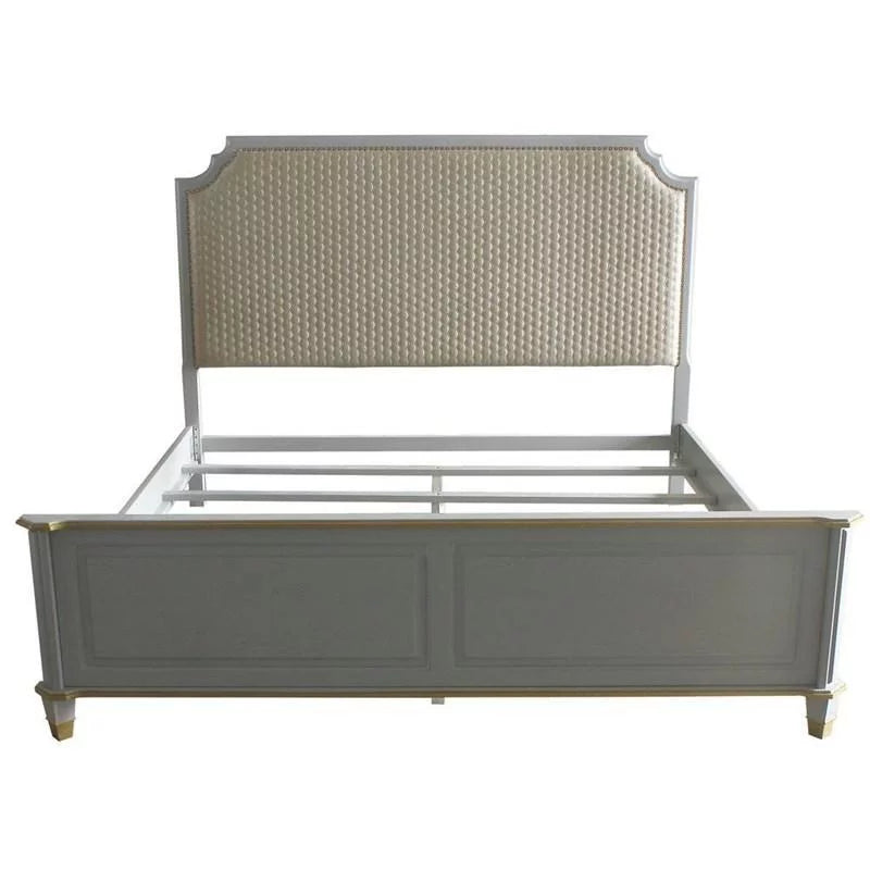 Beige Gray Eastern King 5pcs Bedroom Set D89046