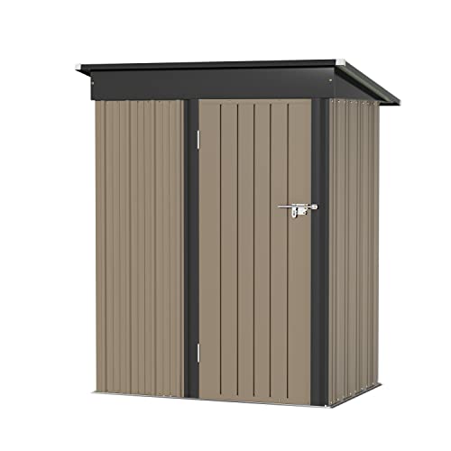 Metal Outdoor Storage Shed 5FT x 3FT Brown G887