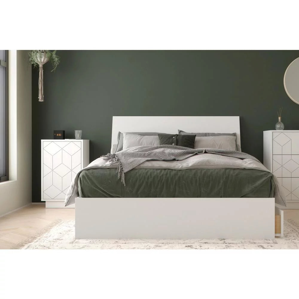 White 3 Piece Full Size Bedroom Set C3827