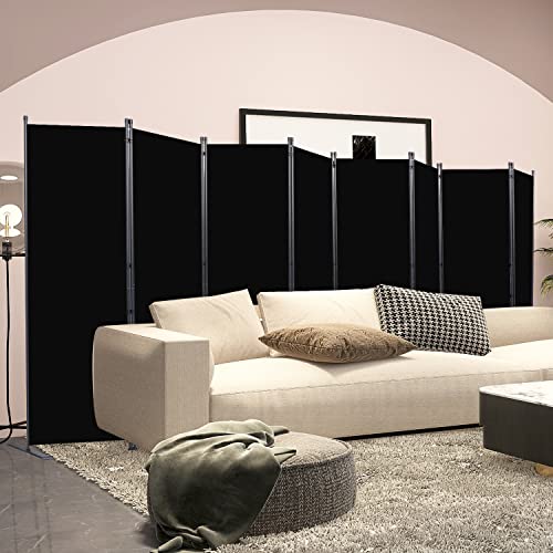 Black 4 Panel Folding Room Divider H881662